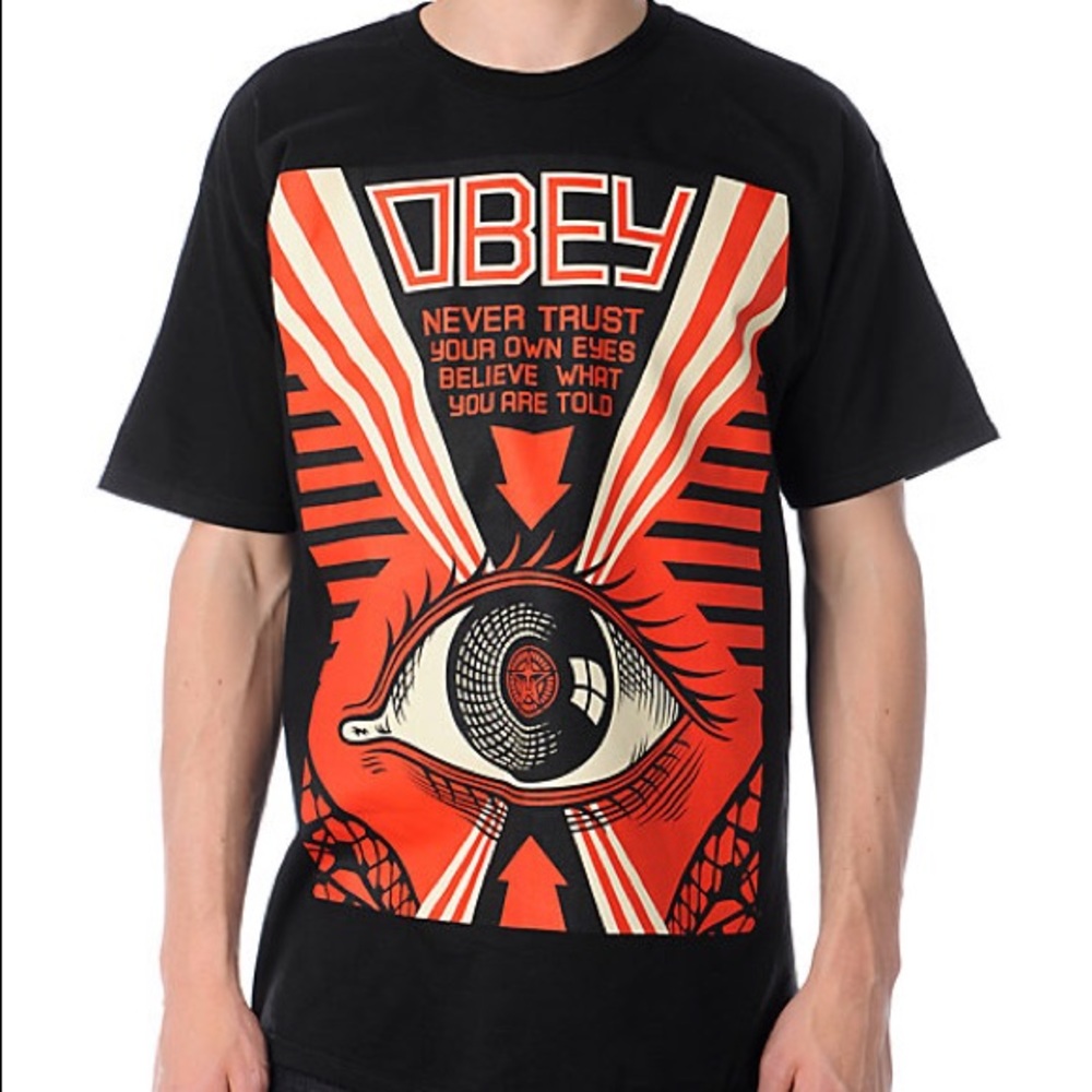 Obey “Never Trust Your Own Eyes Black” T-Shirt